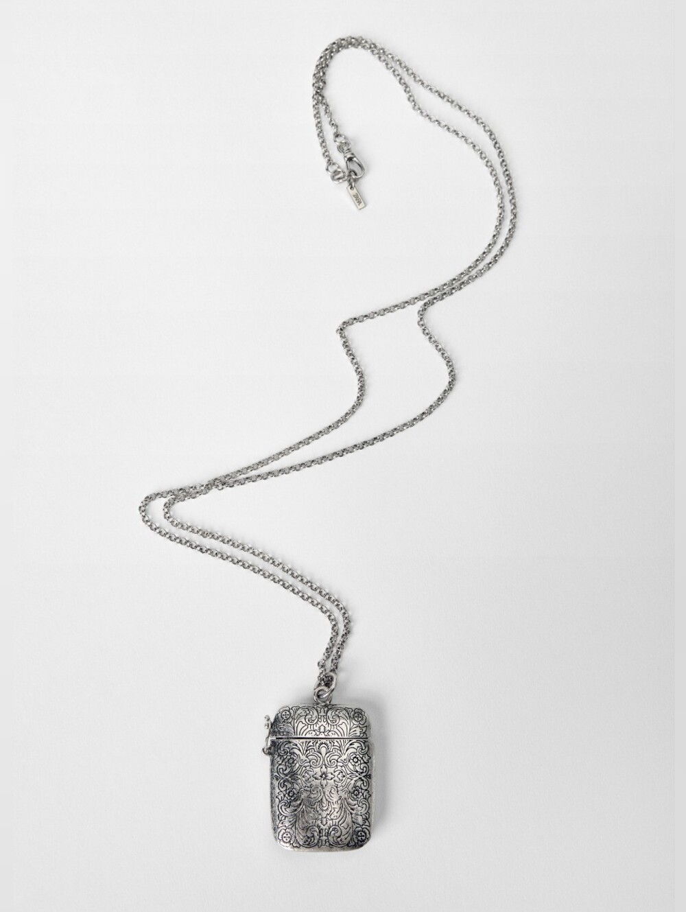 Kate Moss x Zara Festival Collection Opening Locket Box Necklace Silver Pendant